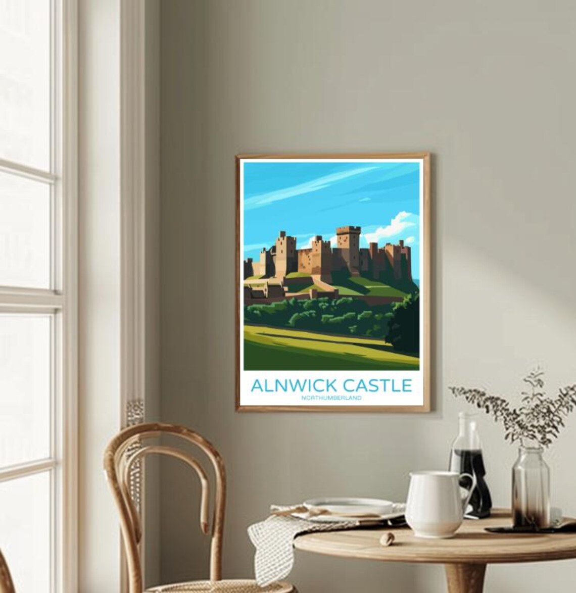Alnwick Castle Northumberland Historic English Fortress Poster - Image 2