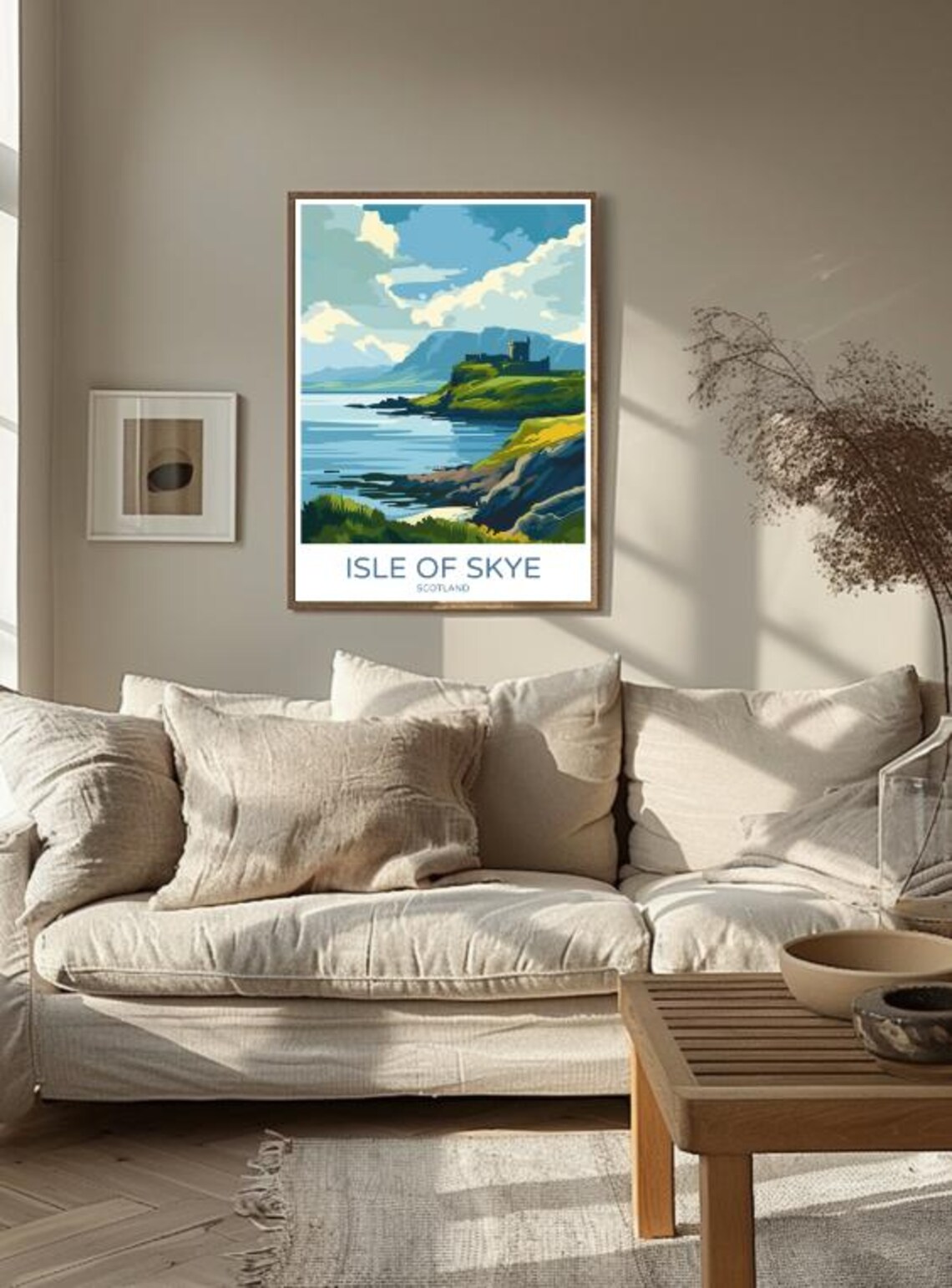 Isle Of Skye Scotland Coastal Castle Cliffs Landscape Poster - Image 3