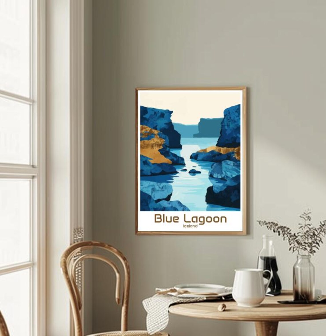 Blue Lagoon Iceland Geothermal Milky Blue Water Travel Poster - Image 2