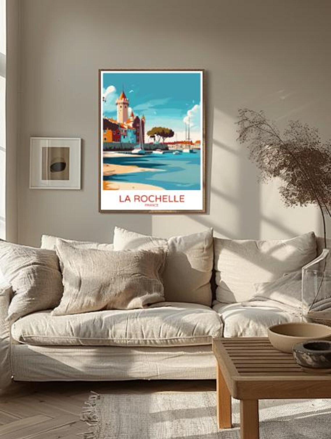 La Rochelle France Harbor Old Towers Colorful Waterfront Poster - Image 2