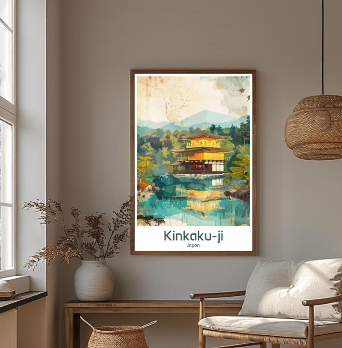 Kinkaku Ji Kyoto Japan Travel Postergolden Pavilion Wall Art Japanese Temple Landscape Print Kyoto Cultural Decor Zen Garden Artwork - Image 4