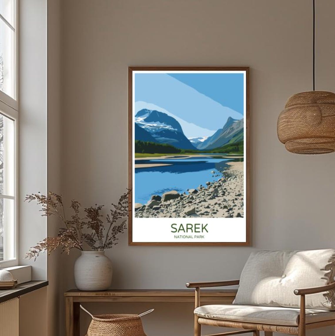 Sarek National Park Rocky Valley River Colorful Travel Poster - Image 4
