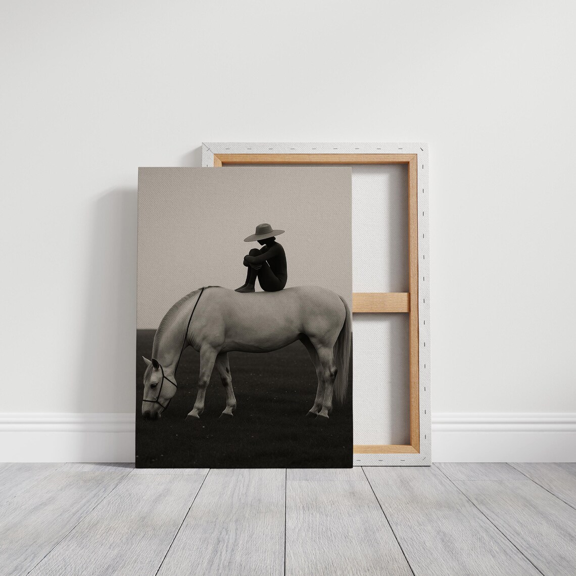 Minimalist Horse And Rider Art Print, Western Photography - Image 2