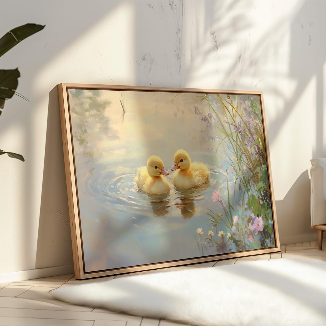 Charming Ducklings In A Tranquil Pond - Image 3