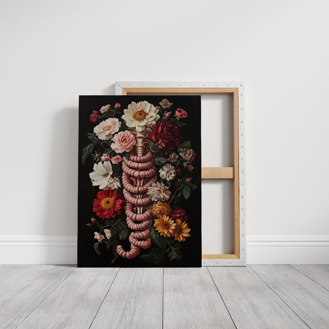 Surreal Floral Anatomy Intestines Dark Botanical Goth Art Print - Image 4