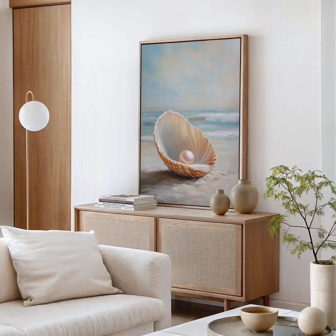 Seashell With Luminous Pearl On A Serene Beach Capturing The Essence Of Coastal Elegance And Oceanic Beauty - Image 3