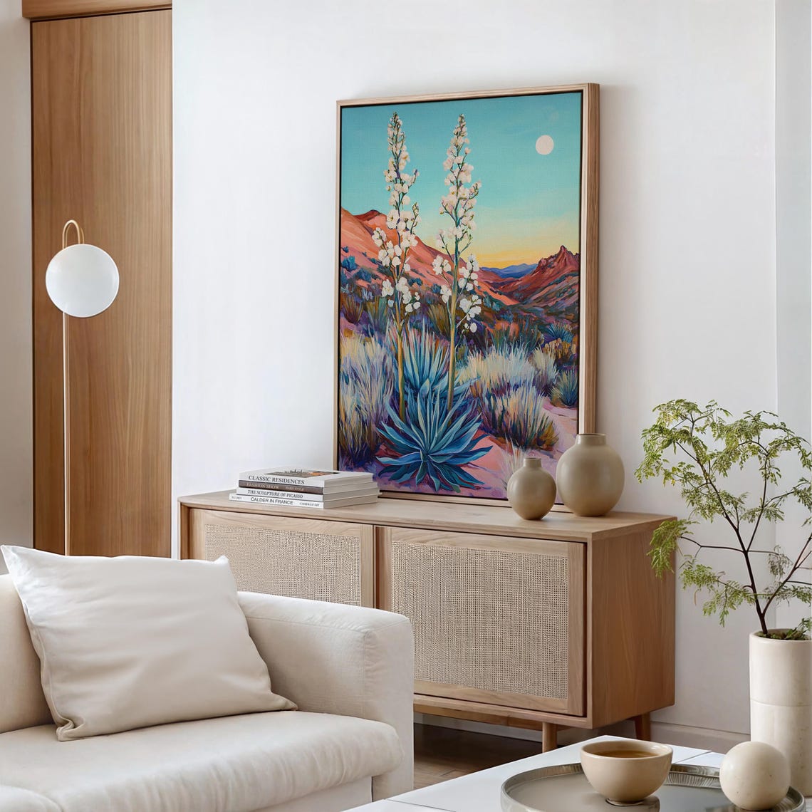 Desert Sunset Blooming Yucca Agave Southwestern Landscape Wall Poster - Image 4