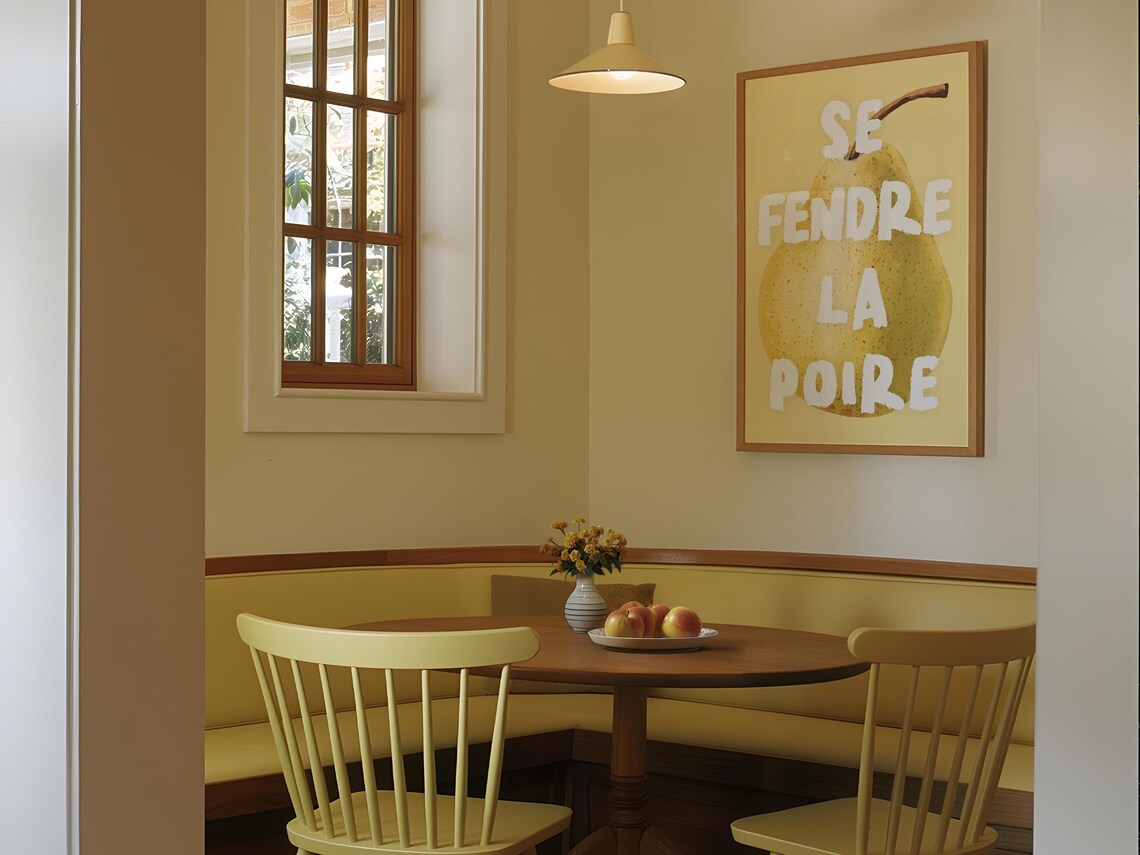 Se Fendre La Poire Golden Pear French Idiom Sunny Kitchen Poster - Image 4