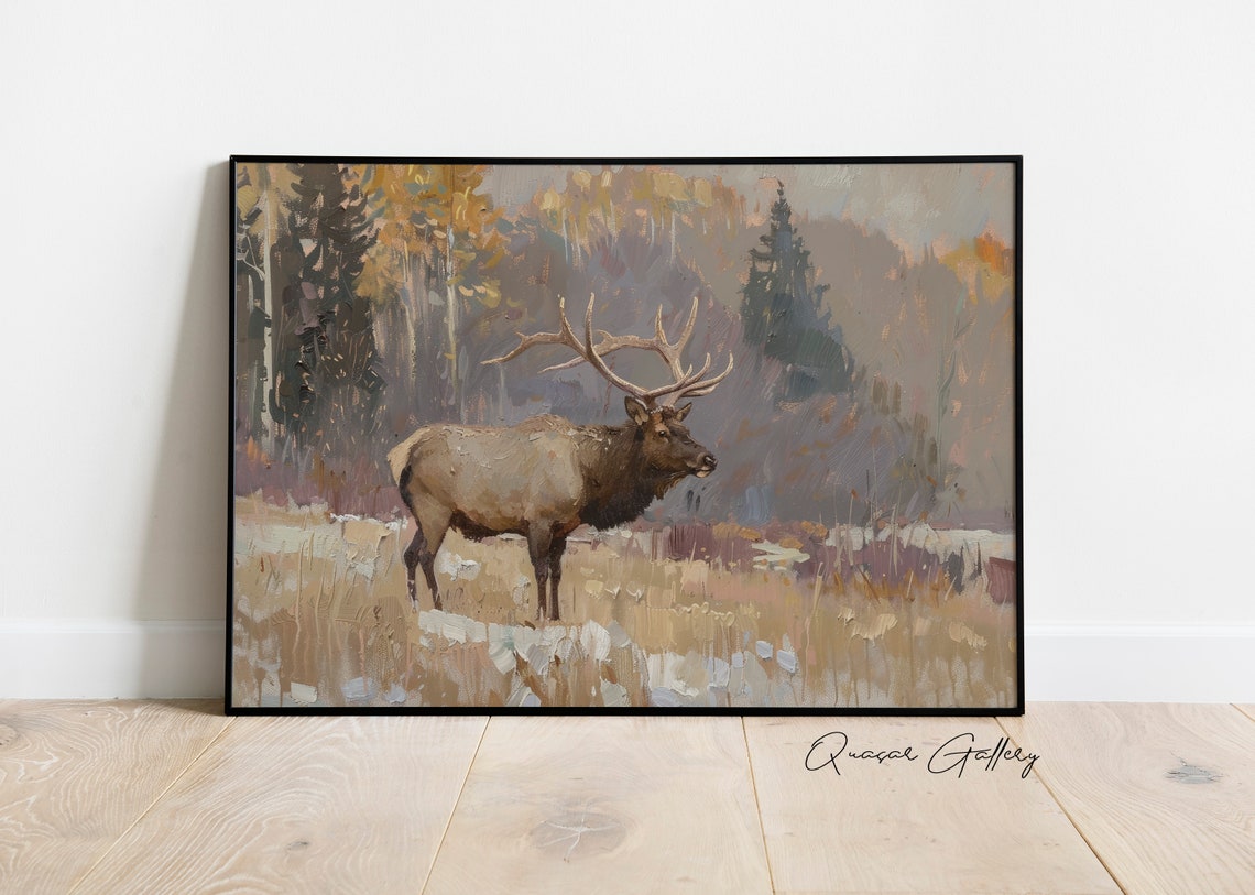 Forest Painting Cabin Wall Art, Landscape Art Print - Image 2