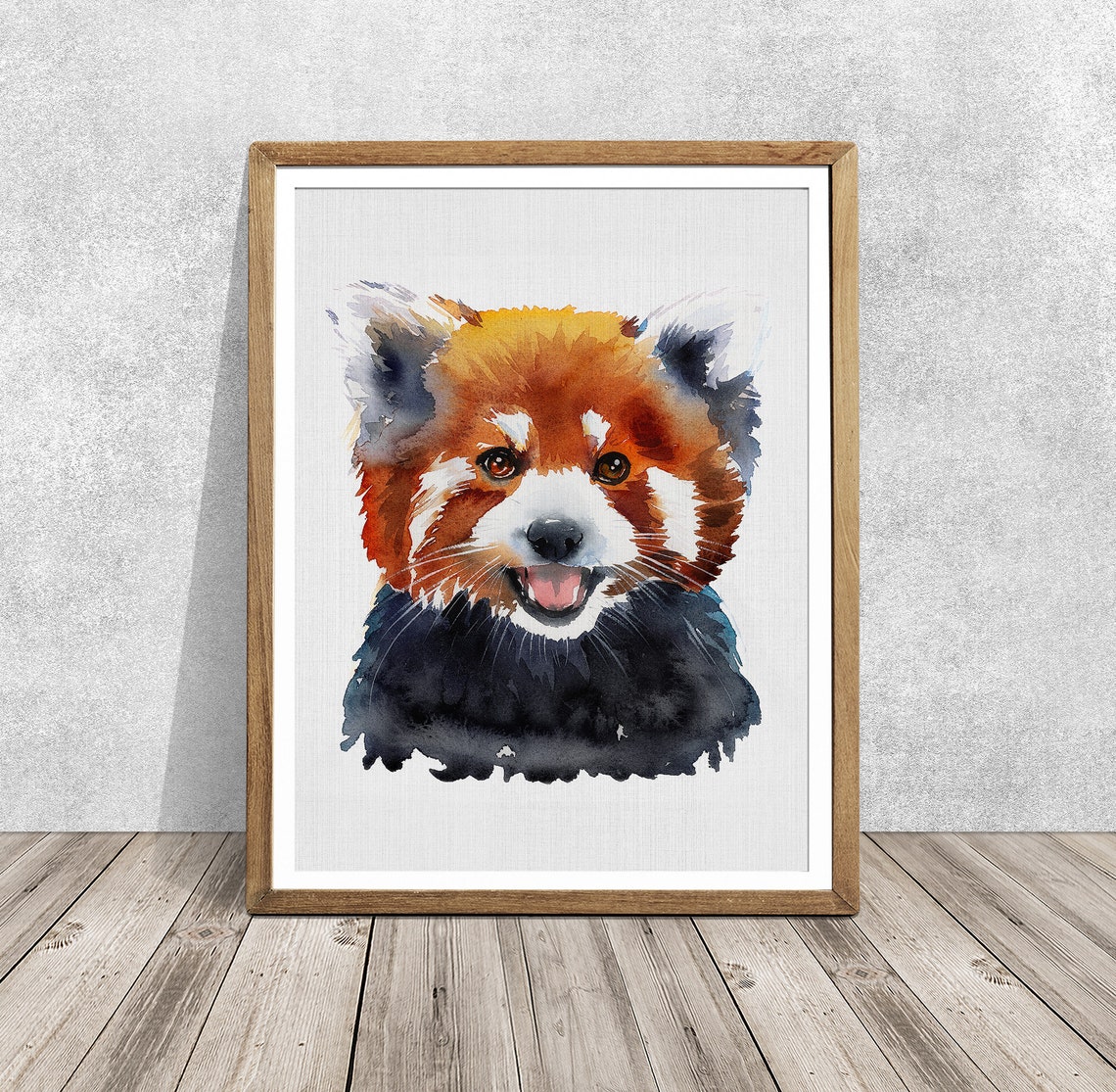 Red Panda Watercolor Art Print, Animal Painting - Image 4