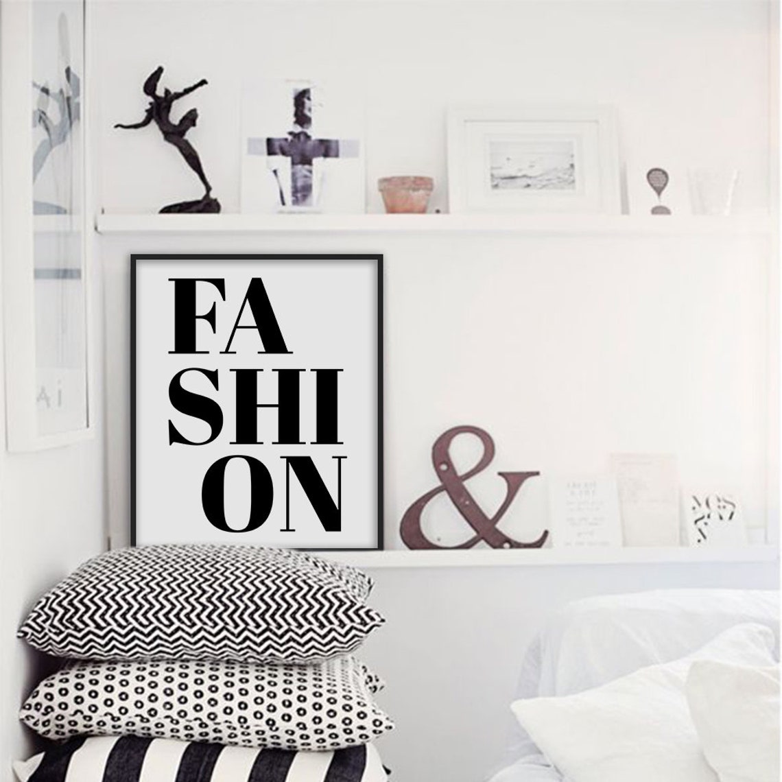 Sale Fashion Fashion Poster Fashion Print Fashion Quotes Fashion Wall Art 8x10 Black And White Typography 18x24 50x70 - Image 2