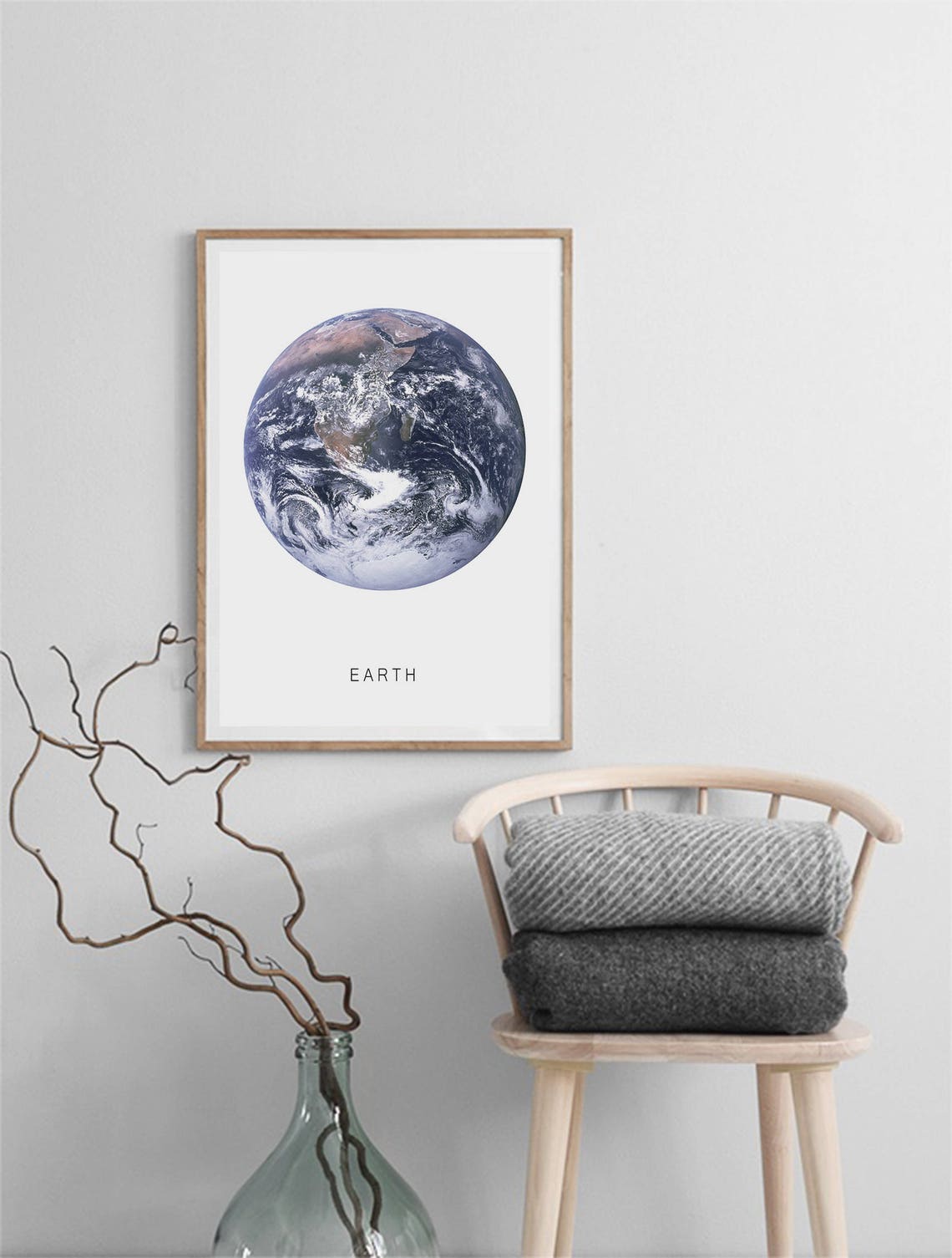 Earth Planet From Space Minimalist Nature Photography Poster - Image 2