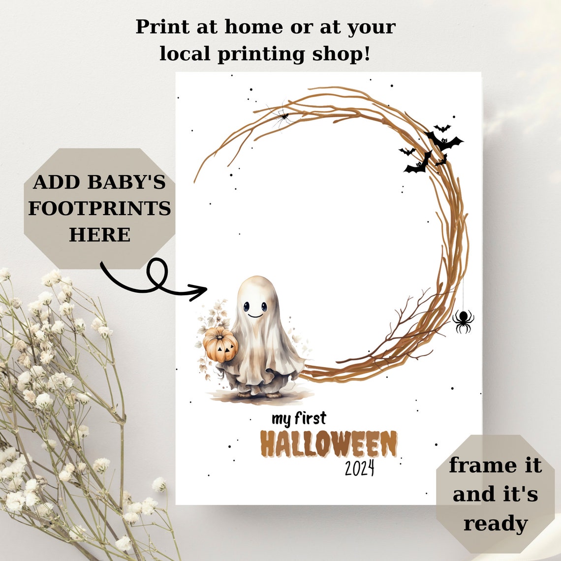 My First Halloween Footprint Poster - Image 3