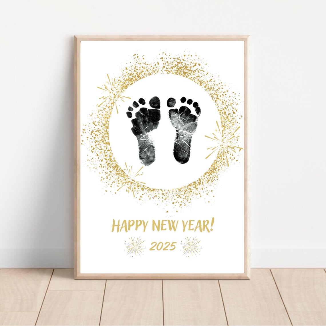 Happy New Year 2025 Footprints Kids Poster - Image 3