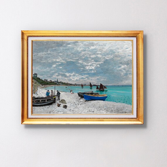 Claude Monet The Beach At Sainte Adresse Fine Art Glice 1867 Sku 0076