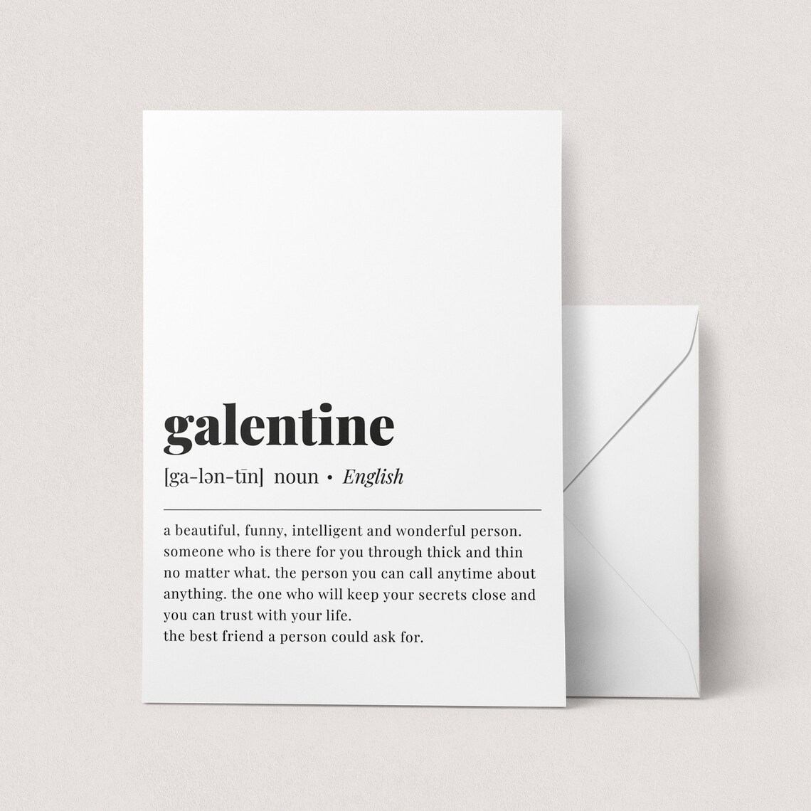 Galentine Definition Art Print, Friendship Poster - Image 2