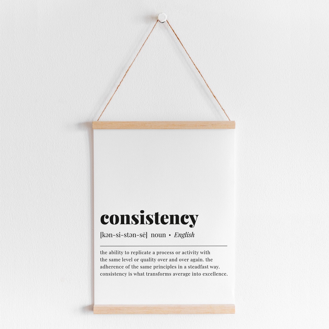 Consistency Definition Excellence Habit Motivational Typography Poster - Image 2