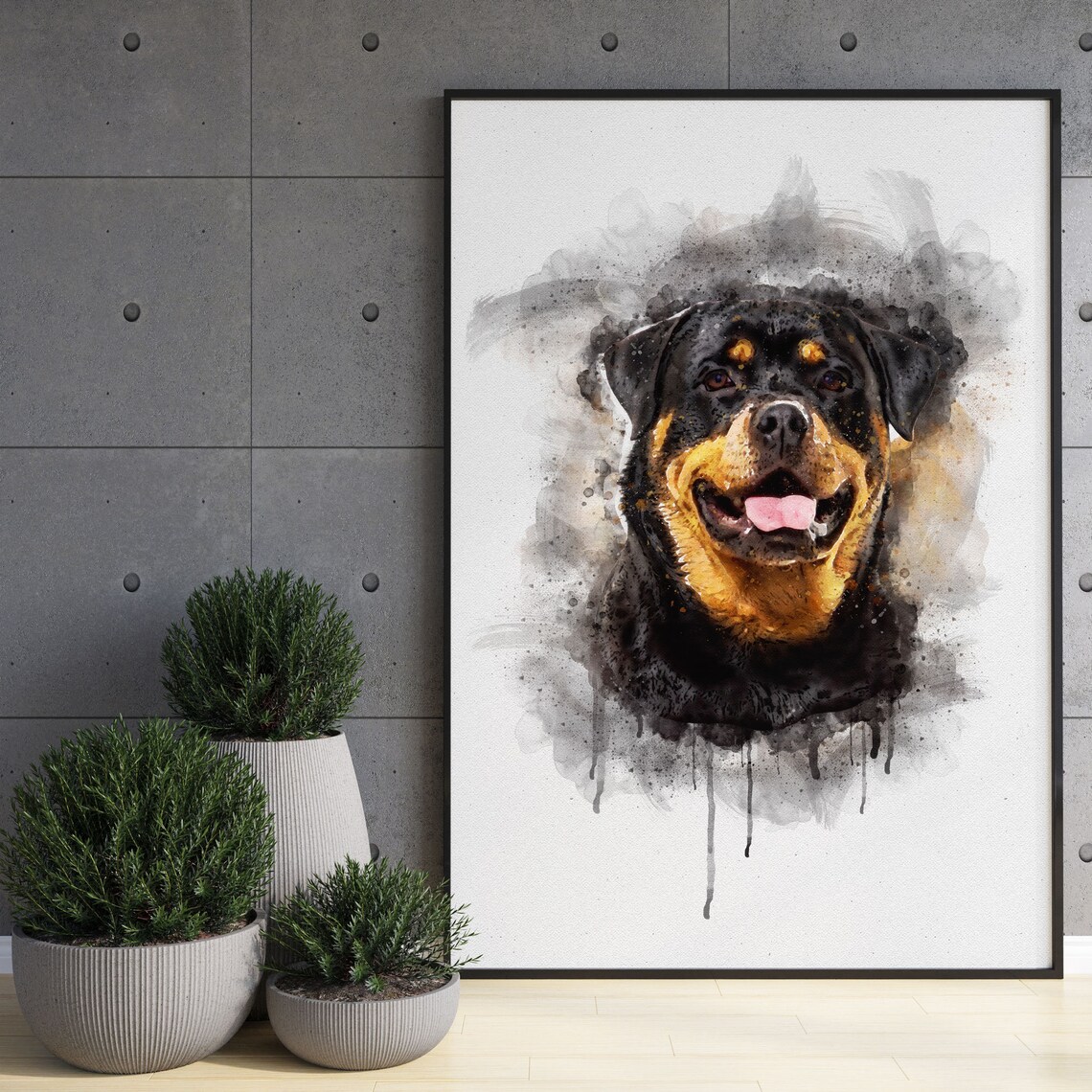 Two Pets Portrait, Personalised Art Print