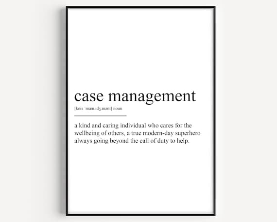 Case Management Definition Poster Print