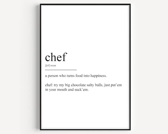 Chef Definition Poster Print