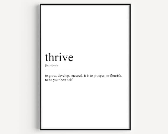 Thrive Definition Art Print