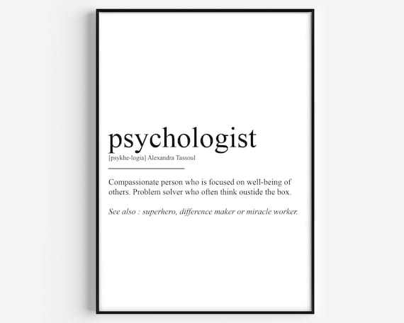Psychologist Definition Poster Print