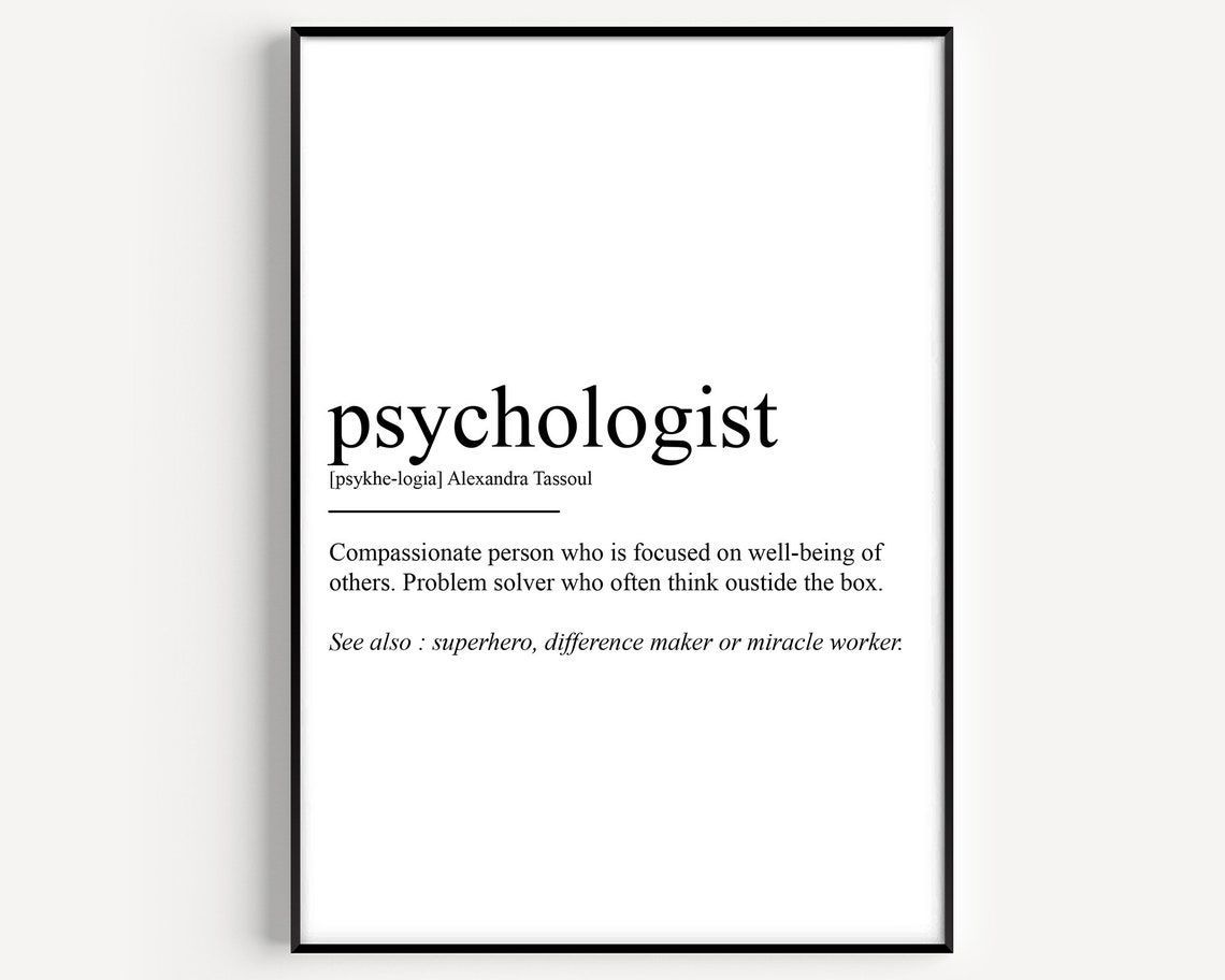 Psychologist Definition Poster Print