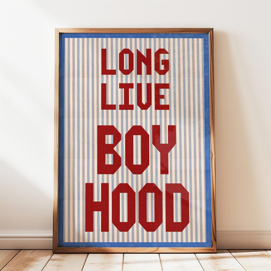 Long Live Boyhood Modern Quilt Print, Boho Quote Art
