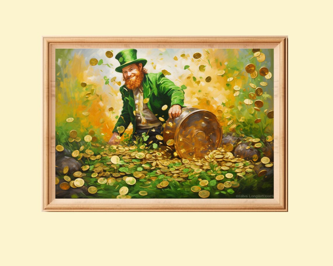 St Patricks Day Lucky Leprechaun, Irish Wall Art