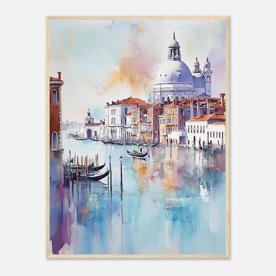 Venice Grand Canal Watercolor Travel Poster