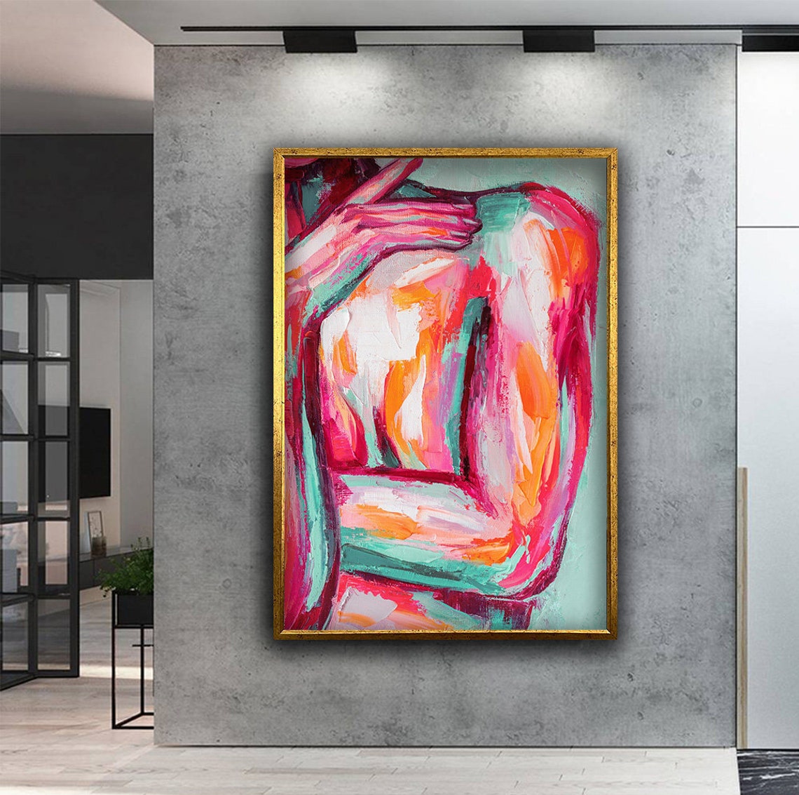 Nude Female Print Art Colorful Woman Body Painting Girl Art Colorful Home Decor Modern Wall Art Body Art Print - Image 2