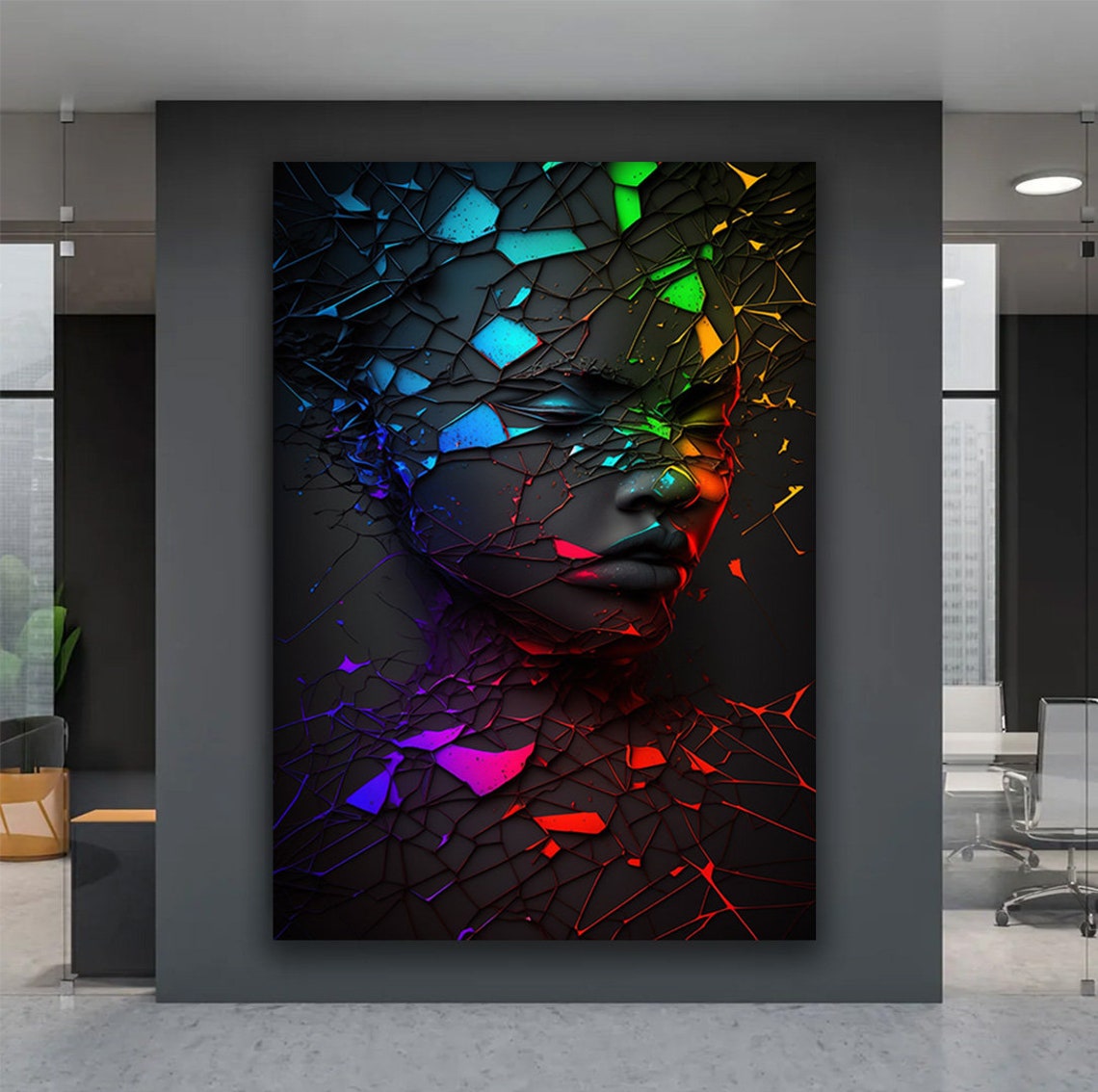 African Woman Colorful Painted Wall Art African Woman Painting Colorful Art Colorful Face Art Woman Print Gifts - Image 3