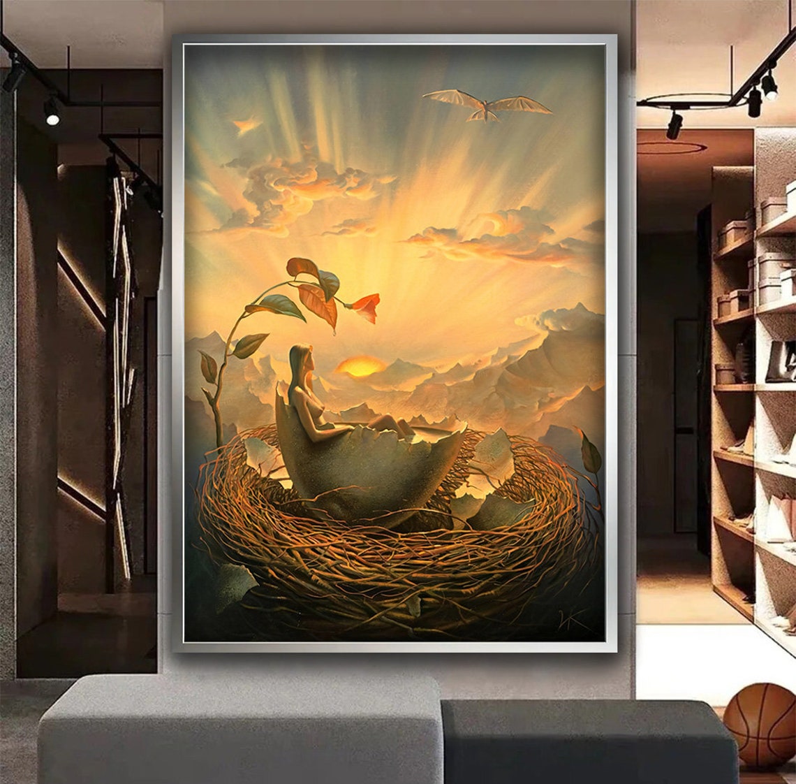 Vladimir Kush Birth Of Love On Vladimir Kush Sun And Egg Print Vladimir Kush Egg Painting Art Vladimir Kush Sun Wall Art - Image 2