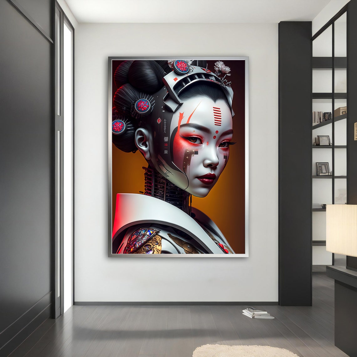 Japanese Woman Woman Print Home Decor Ethnic Woman Art Framed Japanese Woman Poster Huge - Image 5