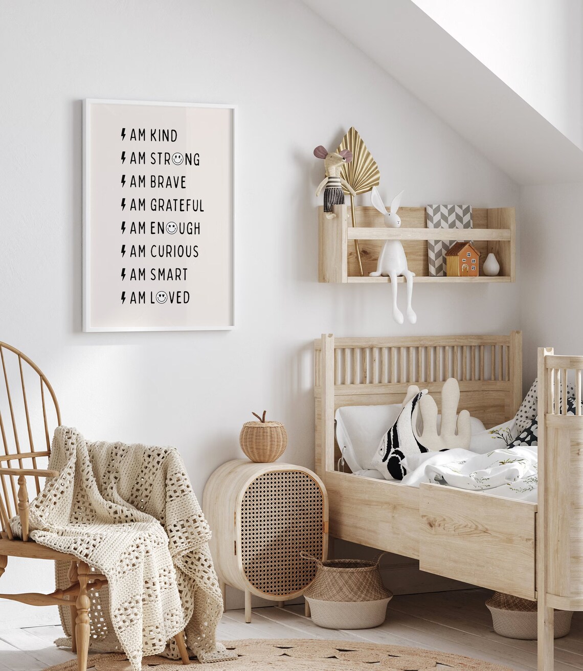 Affirmations for Nursery Decor, Retro Kids Art Print - Image 3