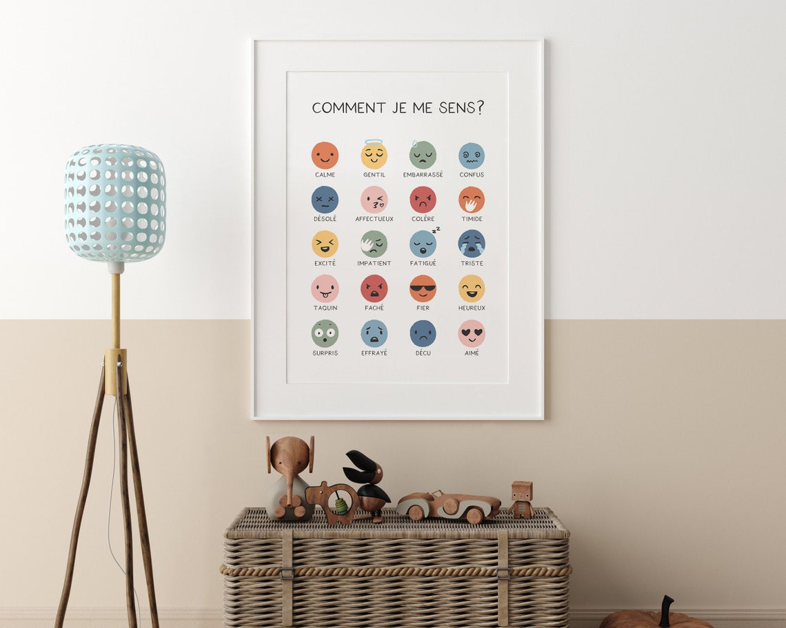Comment Je Me Sens French Feelings Chart Kids Emotions Poster - Image 2