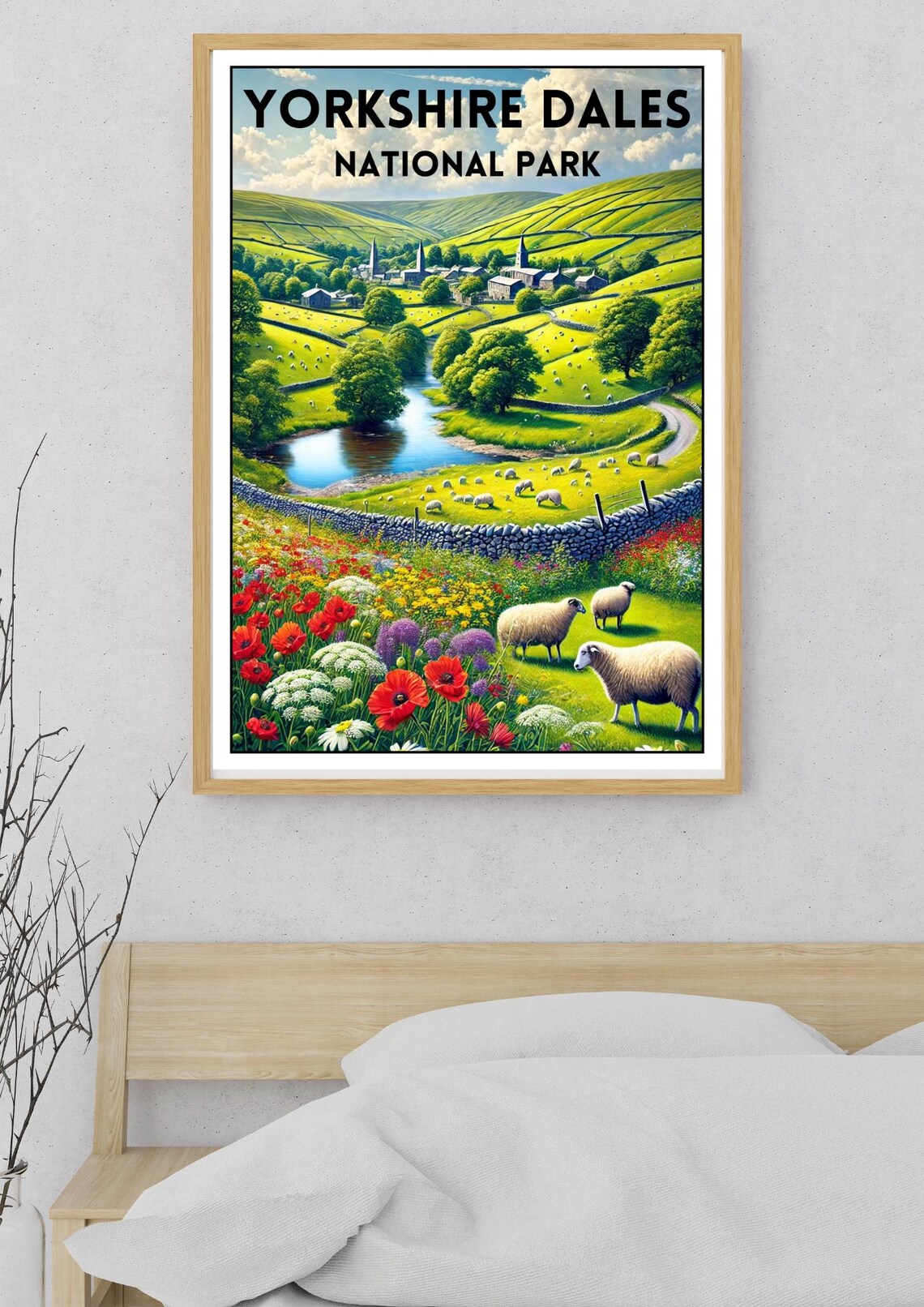 Yorkshire Dales Summer Travel Poster, Scenic Landscape - Image 5