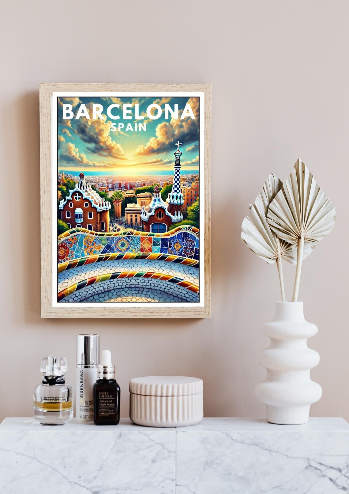 Barcelona Travel Poster, Spanish Cityscape Decor - Image 4