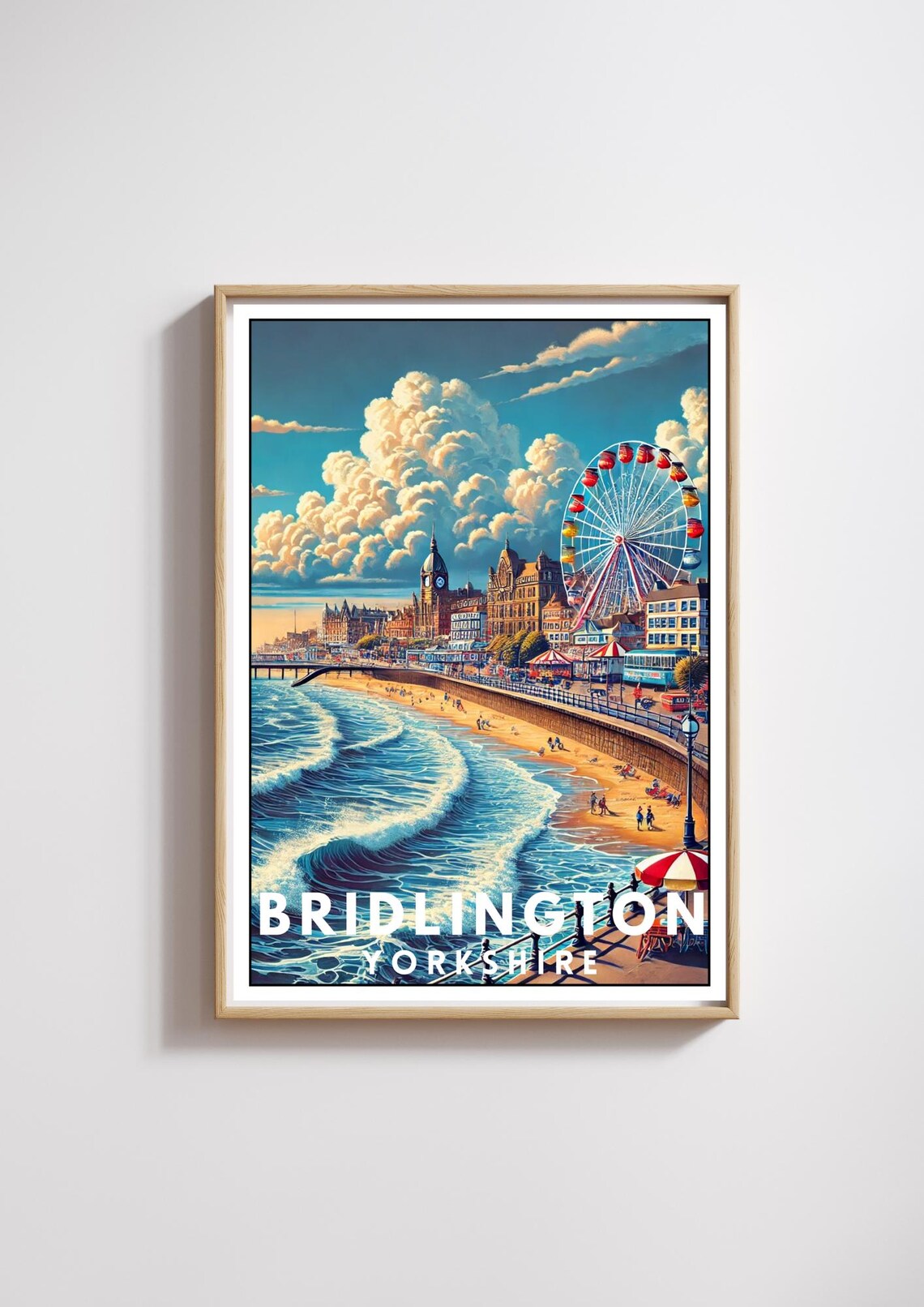 Bridlington Yorkshire Vintage Travel Poster Print