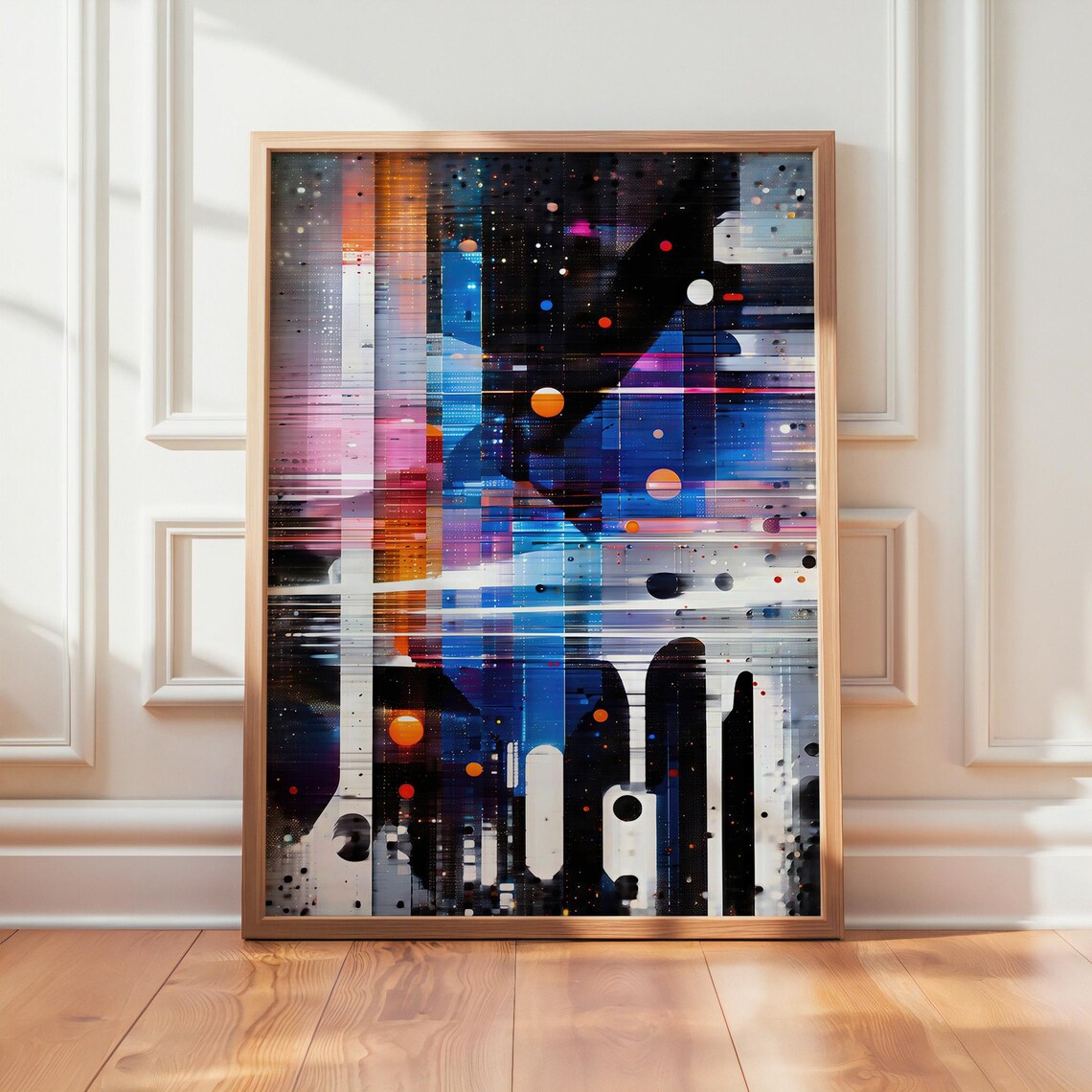 Abstract Geometric City Lights Art Print
