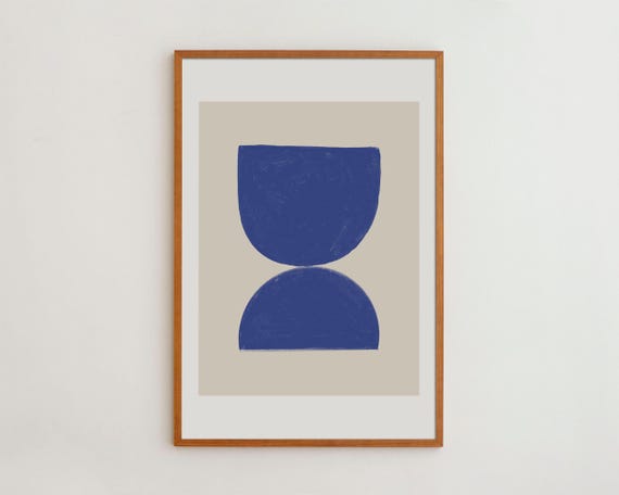 Minimalist Abstract Art Print Midcentury Modern Home Decor