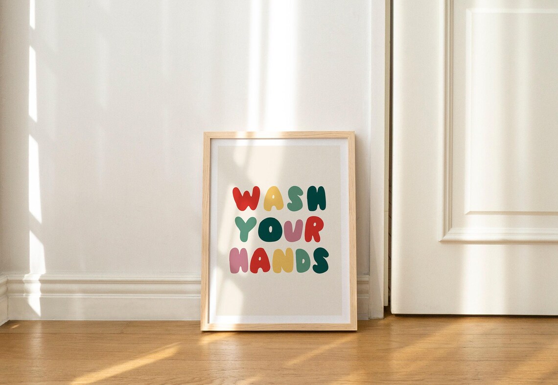 Nursery Hygiene Funny Kids Bathroom Wall Art Print - Image 2