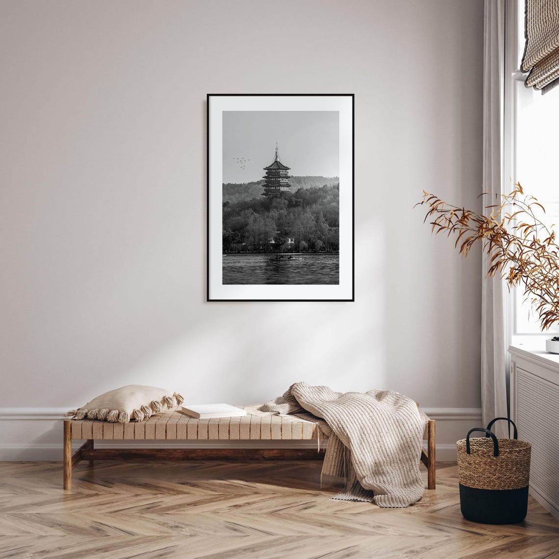 Hangzhou Photo Poster Print Hangzhou Black And White Wall Art Hangzhou Photography Hangzhou Travel Hangzhou Map - Image 2