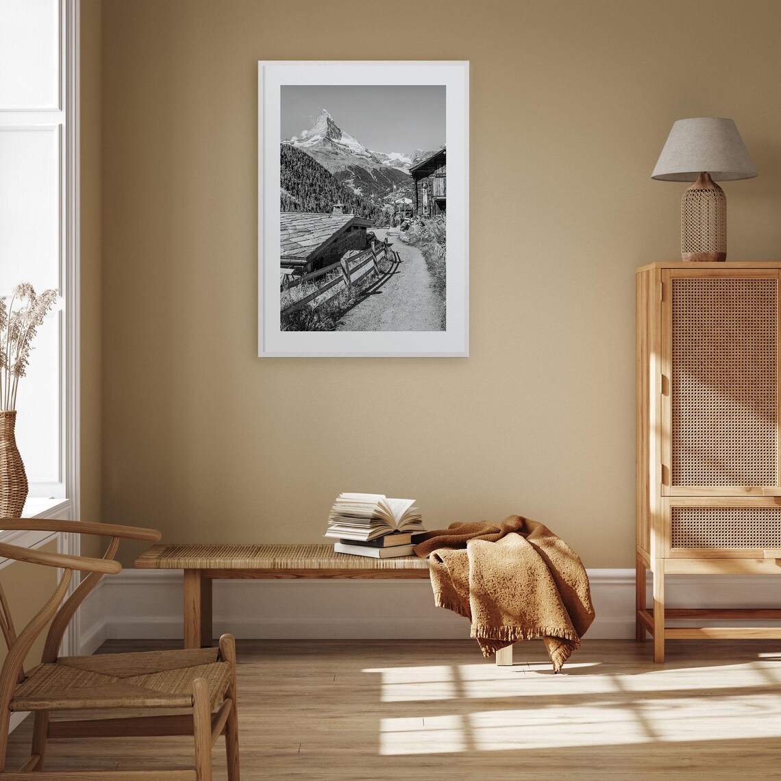 Zermatt Travel Poster, Black And White Photo Print - Image 3