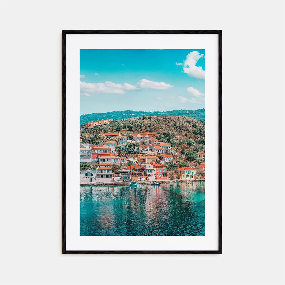 Cephalonia Greek Island Village Coast Colorful Photography Poster