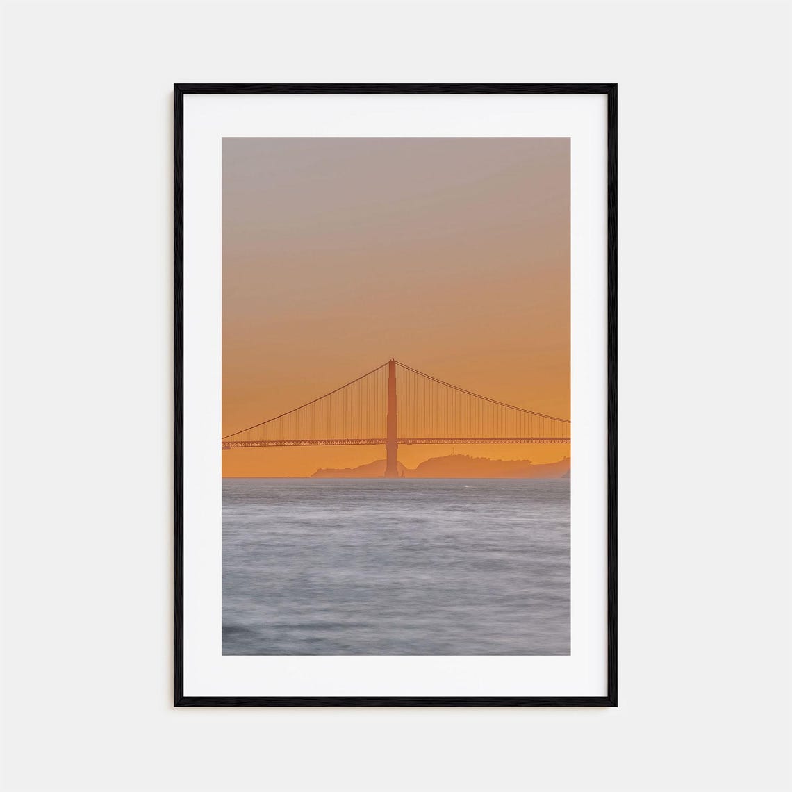 San Francisco Bay Golden Gate Bridge Sunset View Ocean Poster