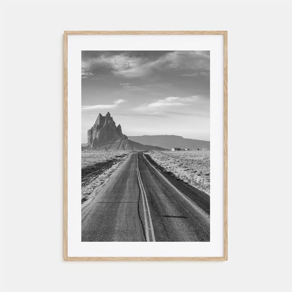 New Mexico Black and White Travel Poster Print