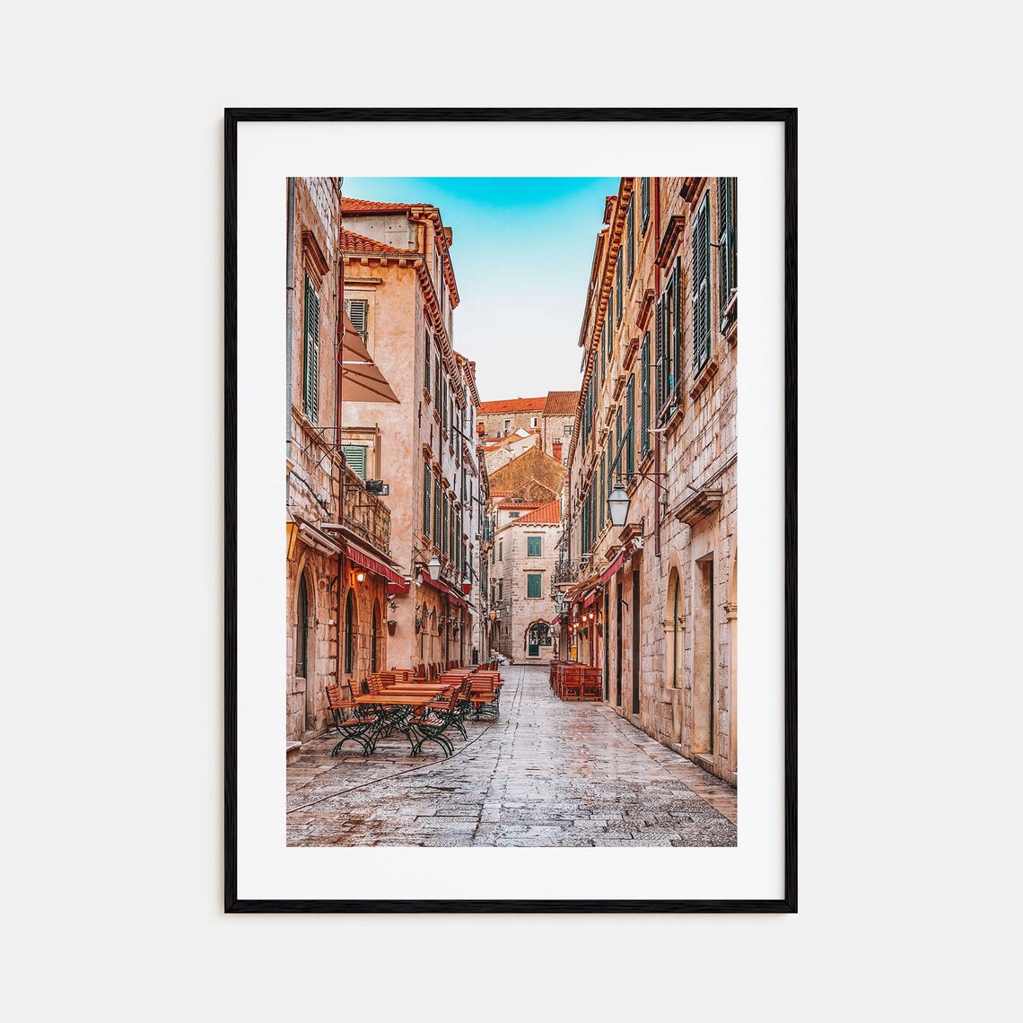 Croatia Colorful Travel Poster, Street Map Wall Art