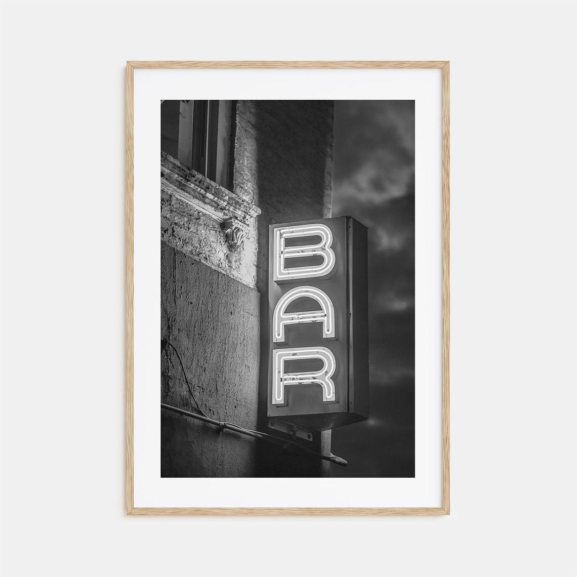 Bar Sign Photo Poster Print Bar Sign Black And White Wall Art Bar Sign Wall Photography Bar Sign Travel Bar Sign Map Poster