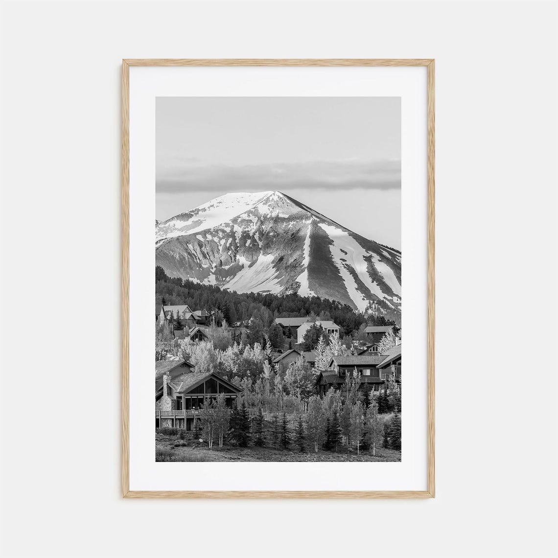 Crested Butte Colorado Snow Capped Mountain Village Photo Poster